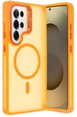 Samsung Galaxy S25 Ultra Flet Lens Magsafe Kapak - Turuncu thumbnail 4