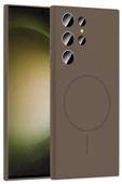 Samsung Galaxy S23 Ultra Kılıf Jully Magsafe Kapak - Kahverengi thumbnail 4