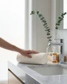 %100 Pamuk | Velune Banyo Havlusu | Kırık Beyaz | 80x160 | Otel Serisi thumbnail 2