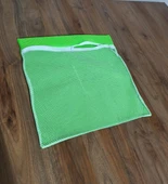 Yeşil - Fermuarlı - Hassas Çamaşır Terlik  Ayakkabı Yıkama Filesi Büyük Boy thumbnail 4