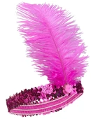 Fuşya Renk Çarliston Saç Bandı thumbnail 2