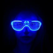 Mavi Led Işıklı Parti Gözlüğü - Neon 3 Modlu thumbnail 2