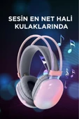 Kablosuz RGB Işıklı Kulak Üstü Bluetooth Kulaklık - 9