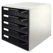 Leitz 5 Çekmeceli Siyah Evrak Rafı L-5280 thumbnail 1