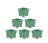 Omnipazar SY-5846 Dekoratif Plastik Kare Ayaklı Saksı 7 lt Yeşil 6 Adet thumbnail 1