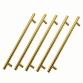 Mobilya Kulp Mutfak Çekmece Dolap Dolabı Kapak Kulpları Kulbu Gold 192 mm 19.2 cm Altın Metal 5 Adet thumbnail 7