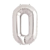 Gümüş Rengi Folyo Rakam Balon 1 Metre thumbnail 1