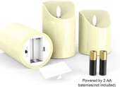 Led Mum 3lü Set Yanma Efektli Titrek Işık Özellikli Zamanlayıcılı Gerçek Hisli Mum Işık Aydınlatma Kumandalı - 5