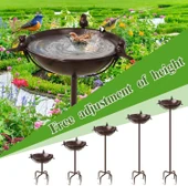 Bahçe Aksesuarı Kuş Havuzu Kuş Yemliği Suluğu Ayarlanabilir Boy Yabani Kuşlar İçin Havuz Yemlik Suluk - 4