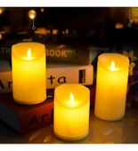 Led Mum 3lü Set Yanma Efektli Titrek Işık Özellikli Zamanlayıcılı Gerçek Hisli Mum Işık Aydınlatma Kumandalı - 2