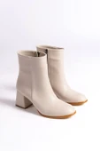 Epolenep Kadın Kışlık Bej Kalın Topuklu Bot thumbnail 2
