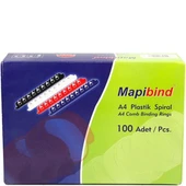 MAPIBIND 6mm PLASTİK SPİRAL KIRMIZI 100 ADET - 1