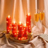 Led Mum 5li Set Yanma Efektli Titrek Işık Özellikli Zamanlayıcılı Gerçek Hisli Mum Işık Aydınlatma Kumandalı - 1