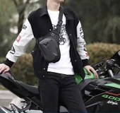 Lederax Motosiklet Bisiklet Scooter Bacak Çantası Bel Çantası LD617 - 2