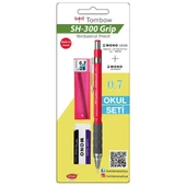 Tombow SH-300 Grip 0,7mm Koyu Pembe Versatil Kalem Okul Seti GR83 - 1