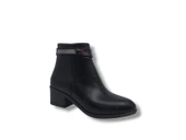 Zerhan 533 Kadın Siyah Tokalı Fermuarlı Alçak Topuklu Bot thumbnail 2
