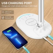 Lüx LED Çalışma Masa Lambas Göz Yormayan 10 Farklı Kademe Ayarı Usb Çıkış Özellikli Gece Lambası - 4