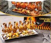 Tavuk Pişirme Aparatı Izgara Mangal ve Fırın için Tavuk Kanadı Baget Barbekü Pişirme Damlama Tepsisi - 4