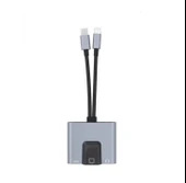 pilelistore ZR815 Lightning Type-C 3 İn 1 Ethernet Çevirici Aux - 1