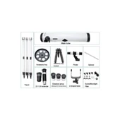 pilelistore 76 x 700 Profesyonel Aynalı Uzay Teleskopu Beyaz - 2