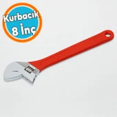 İngiliz Anahtarı Kurbacık 8 İnç 19.5 cm Profesyonel Ayarlı Anahtar Çelik Gövde Ergonomik Sap Vidalı thumbnail 1