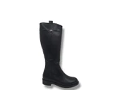 İzlife 232 Kadın Siyah Uzun Fermuarlı Alçak Topuklu Çizme thumbnail 1