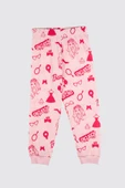 Barbie Desenli %100 Pamuk Kız Çocuk Pijama Takımı thumbnail 3