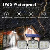 pilelistore Kumandalı Solar Güneş Enerjili 122 Ledli Hareket Sensörlü Bahçe Aydınlatma Sokak Lambası - 3