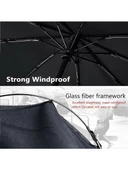 10 Telli Otomatik Şemsiye Rüzgara Dirençli Emniyetli Geniş ve Dayanıklı Tasarım Tam Otomatik Şemsiye thumbnail 4