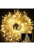 Dekoratif Özel Günlere Süsleme Fişli Şeffaf Kablolu Günışığı Peri Led Animasyonlu 100 Ledli 10 Metre - 6