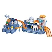 2in1 Arabalı Dinozor Temalı Yarış Pisti Raylı Parkur Macera Oyuncağı thumbnail 1