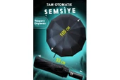 12 Telli Otomatik Şemsiye Rüzgara Dirençli Emniyetli Geniş ve Dayanıklı Tasarım Tam Otomatik Şemsiye thumbnail 3