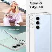 Samsung Galaxy S25 FE Kılıf Kamera Korumalı Silikon Şeffaf Kapak - 2