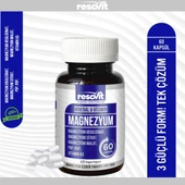 RESAVİT Magnezyum 3’Lü Form (Bisglisinat-Sitrat-Malat) + Vitamin (B2, B3, B6) 60 Bitkisel Kapsül - 2