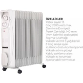 Süsler SR-5713 2500 W 13 Dilim Yağlı Radyatör thumbnail 2