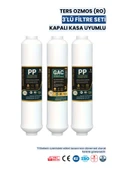 Water Global RO Ön Filtre 3’lü Set | PPS + GAC + PPS Filtre Seti thumbnail 1