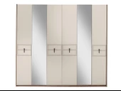 Ay Işığı 6 Kapaklı Aynalı Elbise Dolabı Gardrop 237x60x214 thumbnail 1