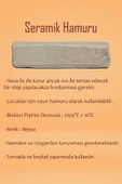 Beyaz Seramik Hamuru 1 kg Plastik Ebeşuar Seti Kil Seti Seramik Kili Ahşap Merdane Çamur Kesme Teli thumbnail 2