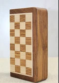 Periboia Özel Vernikli Mıknatıs Taşlı Ahşap Katlanabilir Kutulu Satranç Oyunu 25 Cm thumbnail 3