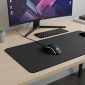 Periboia Kaymaz Alt Tabanlı Siyah Mouse Pad 40x30 cm - 1