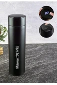 Lazer İşlemeli Kişiye Özel İsim Yazılı Dijital Ekran Sıcak Soğuk Termos İçecek Paslanmaz Çelik 500ML thumbnail 1