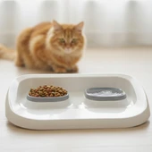 Periboia Mikopet Gri 2'si 1 Arada Mama Ve Su Kabı - 1