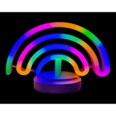 Periboia Neon Işıklı Gökkuşağı Masa Gece Lambası - 1