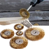 Tel Matkap Hobi Fırça 5+3 Pim 8 Parça Set Tel Fırça Seti Matkap Ucu Tel Fırça Pas Kir Boya Temizleme - 5