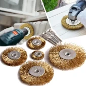 Tel Matkap Hobi Fırça 5+3 Pim 8 Parça Set Tel Fırça Seti Matkap Ucu Tel Fırça Pas Kir Boya Temizleme - 7