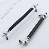 Mutfak Mobilya Çekmece Metal Dolap Kapak Kulpları Dolabı Kulbu Kulpu 224 mm 22.4 cm Krom Siyah thumbnail 2