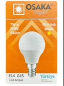 (2 Adet) Osaka 7W (50W) Sarı Işık E14 Duylu (İnce Duy) Led Mini Ampul thumbnail 2