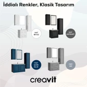 Kayra Lavabo Dolabı Kapaklı 100cm Mat Beyaz thumbnail 5