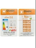 (4 Adet) Osaka 7W (50W) Sarı Işık E14 Duylu (İnce Duy) Led Mini Ampul thumbnail 4