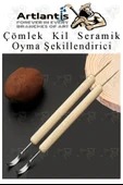 Çömlek Kil Seramik Polimer Oyma Şekillendirici Çift Taraflı Detay Kalemi 2 Adet Seramik Modelaj Oyma thumbnail 1